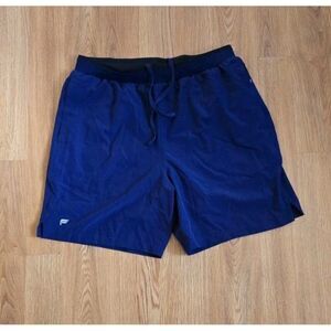Fabletics Short Men Large Blue Performance Golf Workout Gym Athletic Gain 7" Ins
